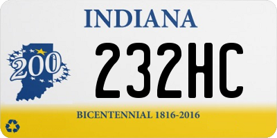 IN license plate 232HC