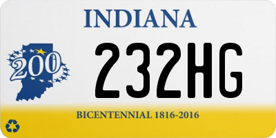 IN license plate 232HG