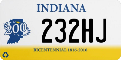 IN license plate 232HJ