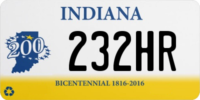 IN license plate 232HR