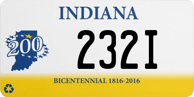 IN license plate 232I