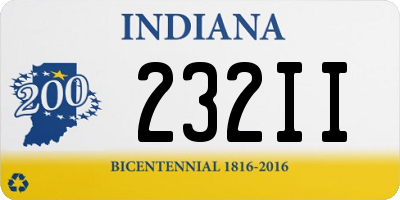 IN license plate 232II