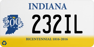 IN license plate 232IL
