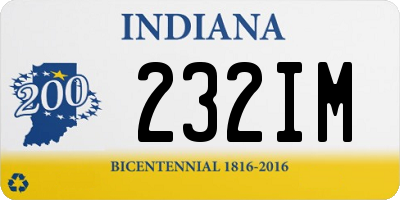 IN license plate 232IM