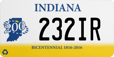 IN license plate 232IR