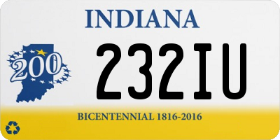 IN license plate 232IU