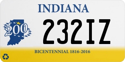 IN license plate 232IZ