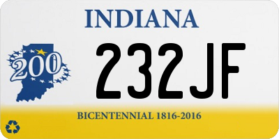 IN license plate 232JF