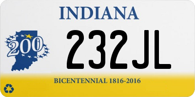 IN license plate 232JL
