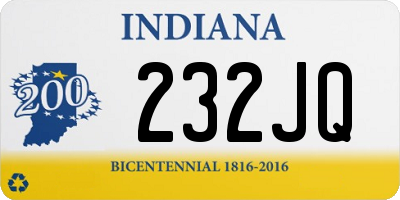 IN license plate 232JQ