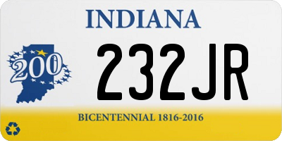 IN license plate 232JR