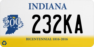 IN license plate 232KA