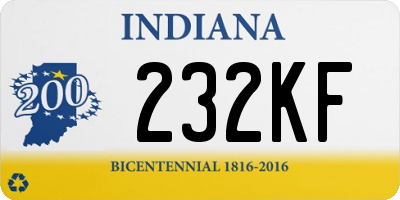 IN license plate 232KF