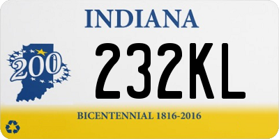 IN license plate 232KL