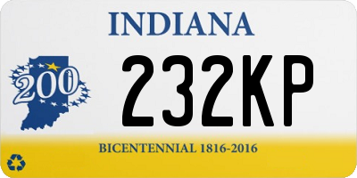 IN license plate 232KP