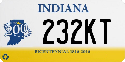 IN license plate 232KT