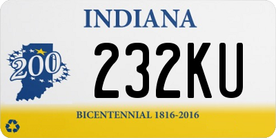 IN license plate 232KU