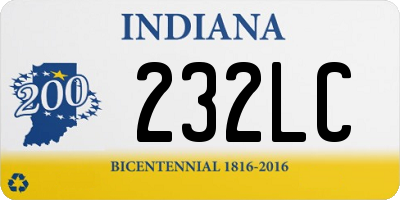 IN license plate 232LC