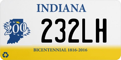 IN license plate 232LH