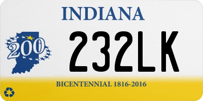 IN license plate 232LK