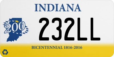 IN license plate 232LL