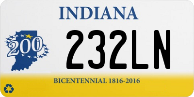 IN license plate 232LN