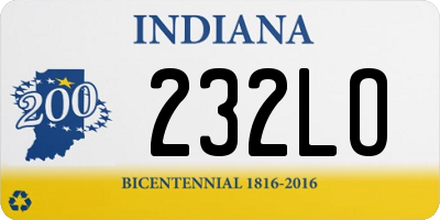 IN license plate 232LO