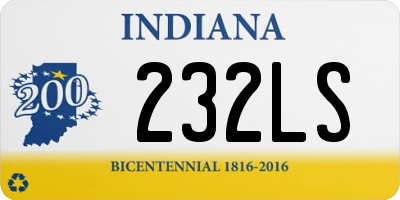 IN license plate 232LS