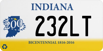 IN license plate 232LT