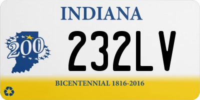 IN license plate 232LV