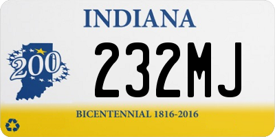 IN license plate 232MJ