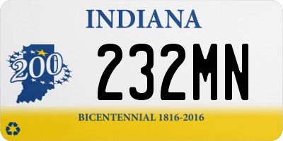 IN license plate 232MN