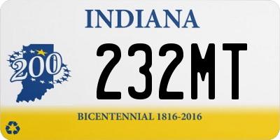 IN license plate 232MT