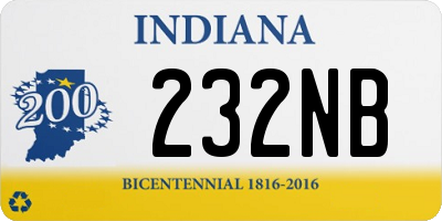 IN license plate 232NB