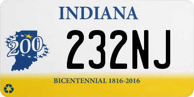 IN license plate 232NJ