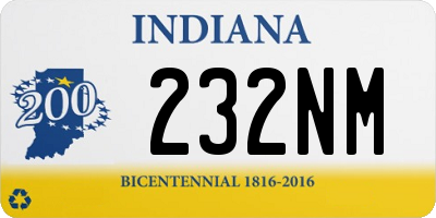 IN license plate 232NM