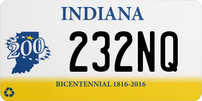 IN license plate 232NQ