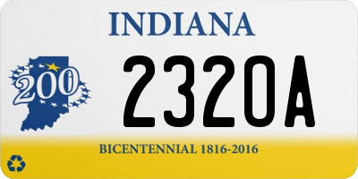 IN license plate 232OA