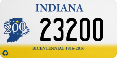 IN license plate 232OO