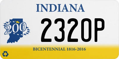 IN license plate 232OP