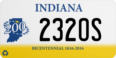 IN license plate 232OS