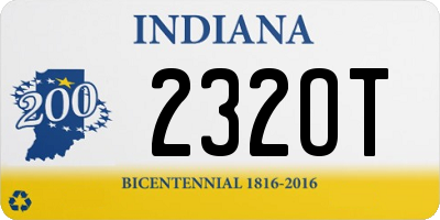 IN license plate 232OT