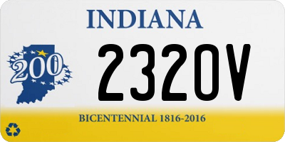 IN license plate 232OV