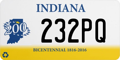 IN license plate 232PQ