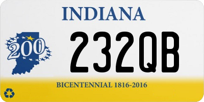 IN license plate 232QB