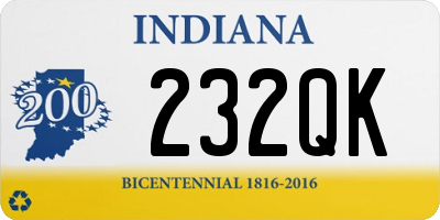 IN license plate 232QK