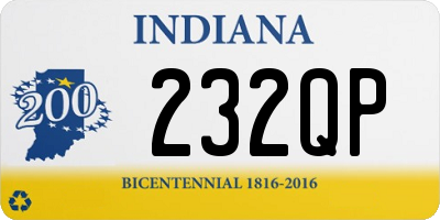 IN license plate 232QP