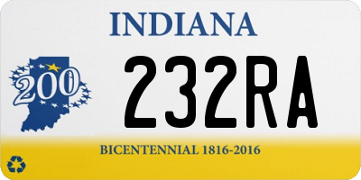 IN license plate 232RA