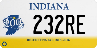 IN license plate 232RE