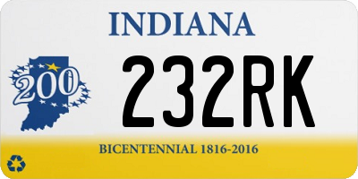 IN license plate 232RK